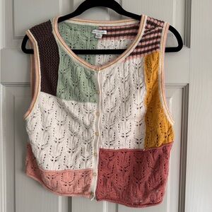 American Eagle patchwork vest
